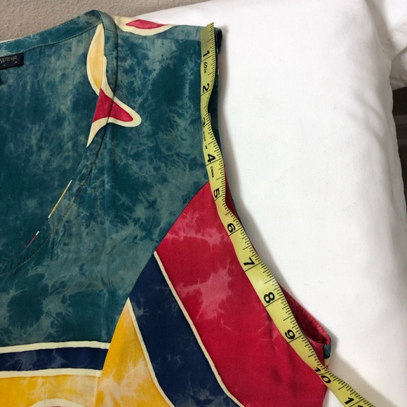 Reggae To Wear Jamaica Water Color Sleeveless Back Tie Button Down Maxi Dress M - Picture 12 of 14